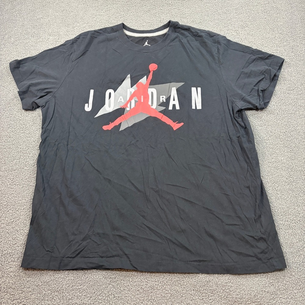 Jordan T-Shirt Mens 3XL Black Jumpman Graphic Short Sleeve Cotton Tee 8121